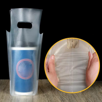 Sac porte-gobelets pour café à emporter, sac de transport personnalisé en plastique pour boissons, pour bar à bubble tea et livraison de jus, sac de transport pour deux gobelets