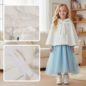 Capa de Princesa Elsa, Certificada por CE y CPC, de Primera Calidad, Cálida, con Capucha, para Niños, Envío Rápido, Ropa para Fiestas de Invierno - Product Image 3