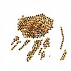 ลูกปัดอะคริลิคสีทองขนาด 3 มม. 4 มม. 5 มม. 6 มม. 8 มม. 10 มม. 12 มม. 14 มม. ลูกบอลพลาสติกแข็ง - Product Image 1