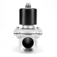 Vanne de contrôle électromagnétique en acier inoxydable TENGFENG NSDCF 304, 2W, normalement fermée, vanne à eau 220V/24V, taille du port DN8-DN50