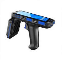 Lector de Etiquetas Portátil para Animales Vanch UHF RFID/NFC ISO 15693, 865~868MHz/902~928MHz/13.56MHz, Microchip de PVC, Material Negro, Android 9.0