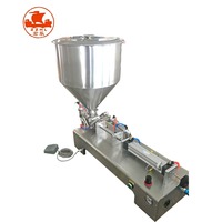 Machine de remplissage semi-automatique pour liquides et pâtes, idéale pour la crème, la sauce, le miel, le shampoing, la lotion, les produits alimentaires et cosmétiques.