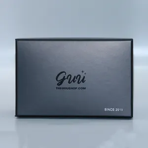Embalagem versátil com tampa e base de logotipo personalizado para embalagem de presente de joias, tampa e base de luxo em cor preta
