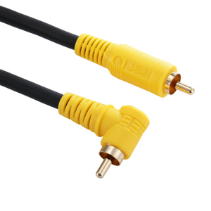 Câble audio <span class=keywords><strong>numérique</strong></span> <span class=keywords><strong>coaxial</strong></span> HIFI RCA tressé SPDIF 5.1 à angle droit mâle-mâle pour haut-parleur AV et caisson de basses, conducteur OFC 75 ohms - Product Image 6