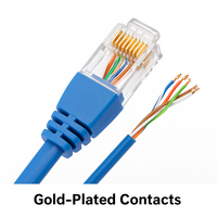 EXW kabel Ethernet Patch panjang kustom 0.25-100m RJ45 Cat5e Cat6 Cat6a Cat7 Cat8 UTP FTP kabel LAN jaringan SFTP