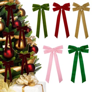 Pink Velvet Bows Christmas Tree <b>Decorations</b> Ornaments for Valentines Day Birthday <b>Party</b> Wedding Holiday Decor - Product Image 6