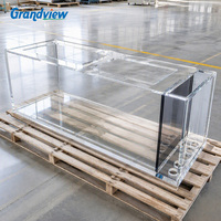 Aquarium en acrylique transparent sur mesure, grand et épais, résistant et durable, avec accessoires