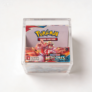 Boîte de protection transparente en acrylique moderne, personnalisable, pour les boosters de bataille TCG, cadeaux, collectionneurs, couvercle magnétique, fabrication directe - Product Image 1