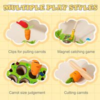 EPT Offres Spéciales 4 en 1 bébé Montessori jouets en bois développement forme tri et correspondant Puzzle carottes récolte jeu pour les enfants