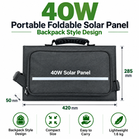 Chargeur solaire 40W, panneau pliable portable avec une efficacité de conversion de 23% pour les appareils mobiles et les stations d'alimentation