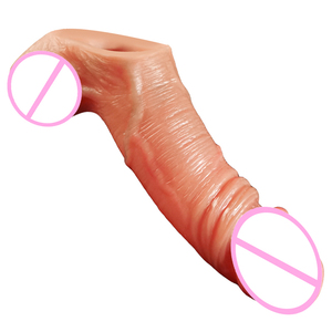 Dildo realista de silicona líquida de doble capa gruesa para masturbación femenina, suave, con inserción a 45 grados, diseño de ventosa de mano, anal. - Product Image 3