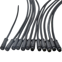 Kabel kustom 2 3 4 5 6 8 pin A B D kode M8 konektor luar ruangan kabel penerbangan