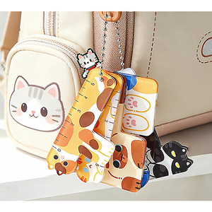 Nueva Mini Regla de Bolsillo CAT con UV de PVC para Estudiantes de Primaria, Regla de Papelería Portátil con Diseño de Dibujos Animados, Colgante Llavero, Venta al por Mayor - Product Image 4