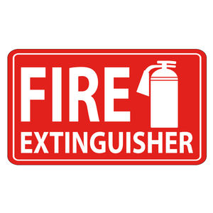 تخصيص علامة تحذير PVC طفاية حريق تسجيل - Product Image 2