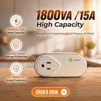 Protecteur de tension robuste GD-V583 20A 4400W avec protection contre les surtensions 525J et temporisation de 180 secondes pour climatiseur et réfrigérateur