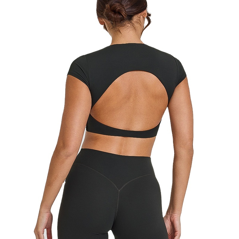 Women's Lightweight Cross-Border Sports Tops Slim and Comfortable Yoga T-Shirts Summer Thin Style Plus Size Yoga Top