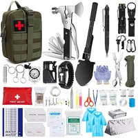 Trousse de premiers secours multifonctionnelle avec hache et pelle, équipement de survie d'urgence robuste