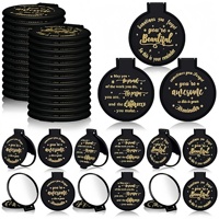 Cermin Rias Lipat Mini Best Seller Bingkai Plastik Praktis Satu Sisi Hadiah Kecil Cermin Logo Dapat Disesuaikan