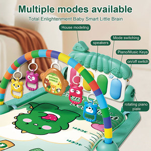 Tapis d'éveil musical pour bébé avec <span class=keywords><strong>piano</strong></span> à pédales et arche d'activités, tapis de jeu doux pour nouveau-né - Product Image 2