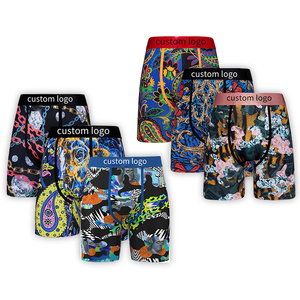 Calzoncillos Boxer Personalizados CELINNE para Hombre, Sin Costuras, Pierna Larga, Transpirables, de Secado Rápido, Ropa Interior Deportiva Masculina - Product Image 4