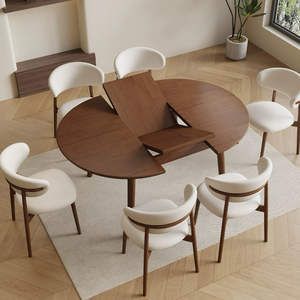 Collezione 2026 di <span class=keywords><strong>Tavoli</strong></span> <span class=keywords><strong>da</strong></span> Pranzo Allungabili Eleganti per 8 Persone, Arredamento Durevole per <span class=keywords><strong>Cucina</strong></span> e Bar - Product Image 1
