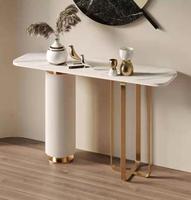 Meubles de salon design moderne pour la maison, tables console en acier inoxydable pour couloir