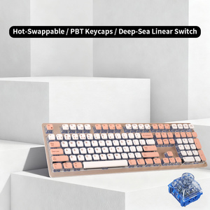 HengYu New 108-Key LED Backlit Kailh Axis Body Triple-Mode Silent Wireless USB Type-C Gaming Mechanical <b>Keyboard</b> Hot-Swap - Product Image 6