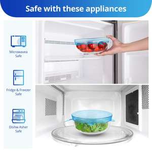 بيع بالجملة ملون شعار مخصص 6 12 مجموعة أطعمة آمنة قابلة لإعادة الاستخدام غطاء مطبخ طازج سيليكون وعاء مطاطي يمكن إحكام الغلق - Product Image 5