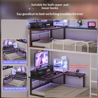 Escritorio para Computadora en Forma de L para Usar Sobre la Cama, para Dormitorios Universitarios, Estante de Almacenamiento Flotante Simple para Junto a la Cama, para Esquinas, para Juegos Electrónicos y Oficina