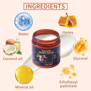 Baume hydratant et anti-âge au suif de bœuf nourri à l'herbe et au miel, crème nourrissante, éclaircissante et raffermissante, OEM <span class=keywords><strong>pour</strong></span> usage quotidien - Product Image 6