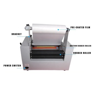 Laminateur à chaud pour <span class=keywords><strong>film</strong></span> Bopp 350, machine de laminage simple et double face, machine de pressage et de laminage de <span class=keywords><strong>film</strong></span> - Product Image 5