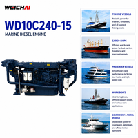 Moteur diesel marin SCDC Weichai WD10 série 240 ch 1500 tr/min WD10C240-15 pour bateaux de pêche et de transport