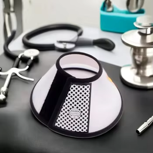 Elizabeth Cirkel Luxe Anti-Bite Kraag Voor Huisdieren Ademende Injectiekap Voor Grote Honden Reflecterende Print Kattenhalsband Groothandel - Product Image 4