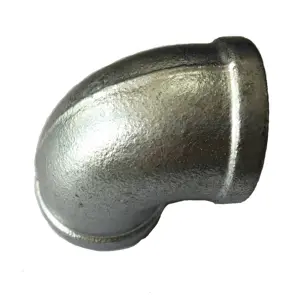 90 degree galvanized female threaded malleable bend elbow pipe fitting