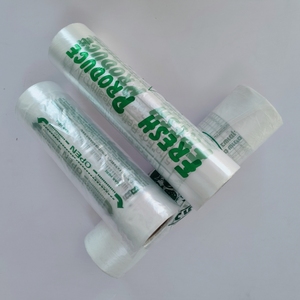 ถุงหิ้วพลาสติก HDPE แบบย่อยสลายได้ ดีไซน์ใหม่ พรีเมียม แบบม้วน พร้อมโลโก้สั่งทำพิเศษ มีฐานข้างและฐานสี่เหลี่ยมสำหรับบรรจุภัณฑ์ - Product Image 5