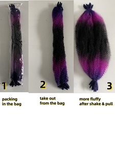 12-24 Inch Tổng Hợp Mùa Xuân Afro Twist Số Lượng Lớn Phần Mở Rộng Tóc Cho Mini Twist Và <span class=keywords><strong>Micro</strong></span> Locs Bouncy Mùa Xuân Ghana Twist - Product Image 4