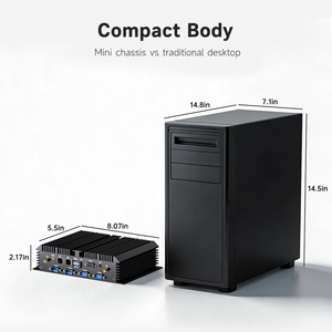 Intel Core I3-5005U Mini PC with Dual Core 4 Threads and 2 X RJ45 LAN, Fanless Mini <strong>Computer</strong> for Embedded Computing Systems - Product Image 2