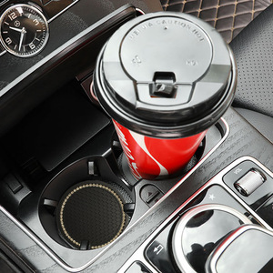 Posavasos personalizados para coche con incrustaciones de diamantes de imitación para comercio electrónico transfronterizo, portabotellas para coche, creativos posavasos redondos de goma suave para coche - Product Image 1