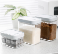 Boîtes de rangement de cuisine en plastique acrylique transparent moulé par injection, de qualité alimentaire, étanches et écologiques, pour les collations, le thé et les céréales