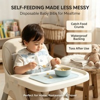Bavoir jetable pour bébé à motif de dessin animé, accessoires d'alimentation pour tout-petits - Imperméable