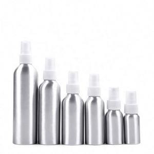 300ml 500ml Metal Empty Aluminum Bottle Refillable Silver Aluminum Spray Bottle with White <b>Black</b> Sprayers - Product Image 6