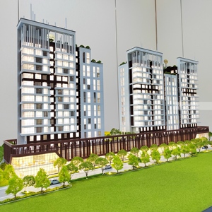 Maquette architecturale professionnelle à l'échelle, éclairage LED personnalisé, maquette d'urbanisme, création de maquettes 3D pour l'immobilier - Product Image 5
