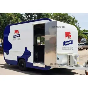 Carrelli mobili fast food in movimento auto da pranzo camion all'aperto strada cucina auto ristorante vendita calda a Dubai