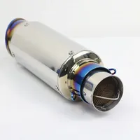 Alconstar - Silencieux d'échappement moto 51mm/60mm en acier avec DB Killer mobile pour élimination du bruit de course