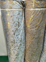 Stock en gros de tissu de rideau en velours à motifs personnalisés en relief doré, rideaux en textile pour la maison, pour hôtels