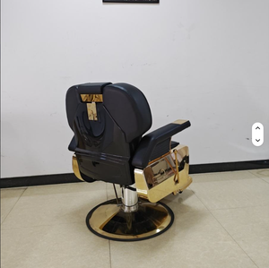 Fauteuil de Barbier Blanc Moderne de Luxe en Fer et Cuir, Mobilier de Salon Style Antique Vintage pour Salon de Coiffure et Salon de Manucure - Product Image 5