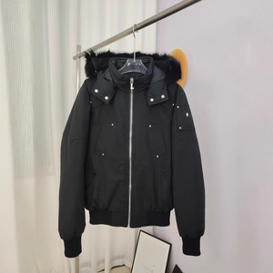 Giacca Invernale Calda da Uomo per Esterni con Motivo a Forbici in Piumino e Pelliccia di Volpe - Product Image 2