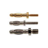 Série complète de fiches bananes plaquées or Amass 2mm 3.5mm 4mm mâle et femelle connecteur balle or fiche banane