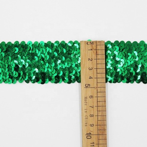 45Mm Long Lanh Giáng Sinh Căng DIY Sequin Ren Trims, Shinny Đàn Hồi Sequin Ribbon Cho Quần Áo Đảng Trang Trí - Product Image 4