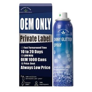 Private Label OEM 150ML Silver Glitter Body Spray <span class=keywords><strong>pour</strong></span> <span class=keywords><strong>cheveux</strong></span> vêtements Laque longue durée et à séchage rapide - Product Image 1